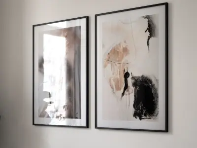 Poster set - Abstract Pampas 3D model