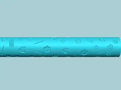 Texture Roll 60 - Star Wars Negative - Fondant Decoration Maker 3D print model