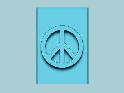 Stamp 26 - Peace - Fondant Decoration Maker Toy 3D print model