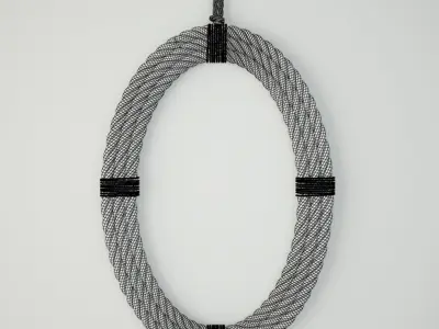 Rope Oval Mirror 3D model