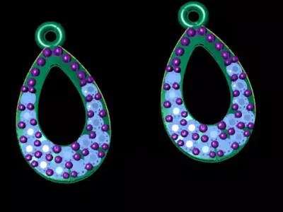 free jewelry earring  Free 3D print model purchase