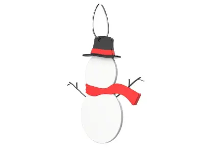 Christmas Tree Decoration Snowman Collection 3D model