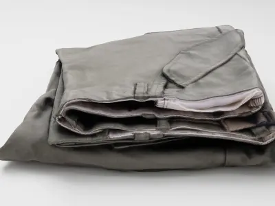 Green military hiking  army outdoor pants uniform 3D model