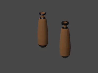 Ancient Greek Pottery Set Low-poly 3D model