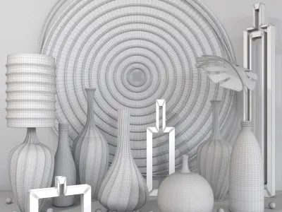 decor05 glass vases 3D model