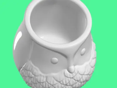 Beautiful vase owl  3D print model