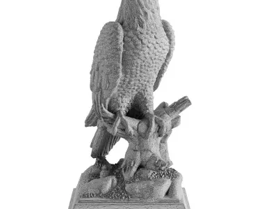 eagle statue 9 3D model