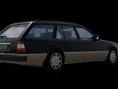 Mercedes Benz w124 universal Low-poly 3D model