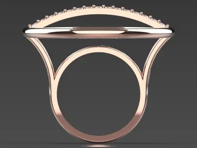 circle gold ring jr00155 3D print model