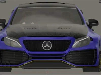 Mercedes Benz C63 Wide Bodykit 3D model