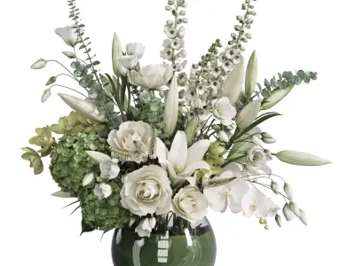 Flower In Vase 111 3D model