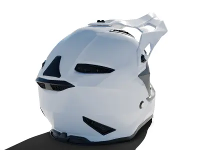 Offroad Motorbike Helmet Low-poly 3D model