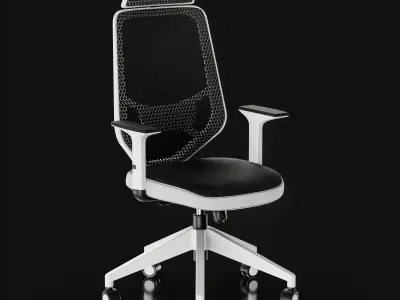 Desk Chair Low-poly 3D model