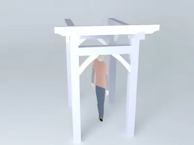 stef person under pergola Free 3D model