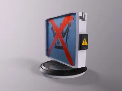 Low-Poly Sci-Fi BillBoard Free low-poly 3D model