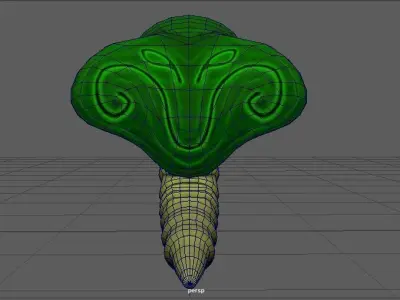 Chibi Cobra Low-poly 3D model