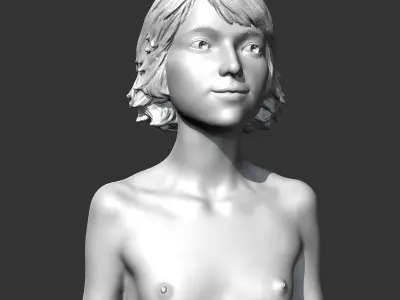 SC girl bust E 3D print model 3D print model