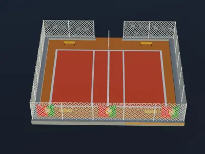  Volleyball Stadium - Portugal Low-poly 3D model