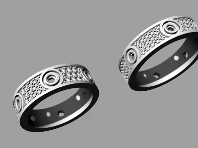 Jewelry Wedding Ring Gold 3D print model