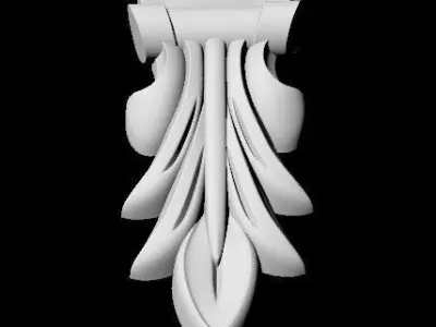 Central decor ornament for furniture 3D model 225