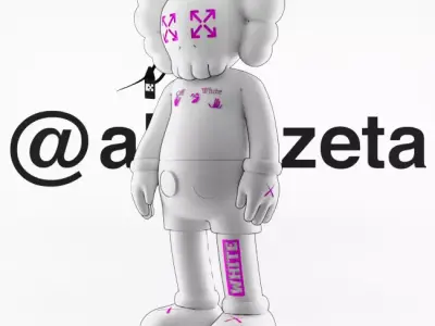 Kaws Off White Companion 3 Textured Low-poly 3D model