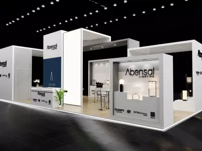 booth 6x14 open side  3D model