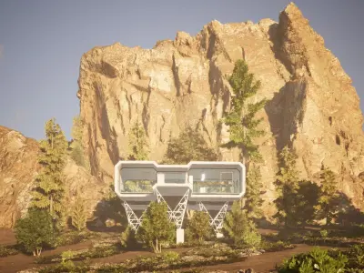 055Modernhouse1f75m2 3D model