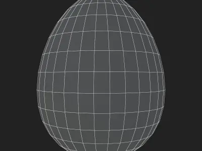 Easter egg N007 Low-poly 3D model