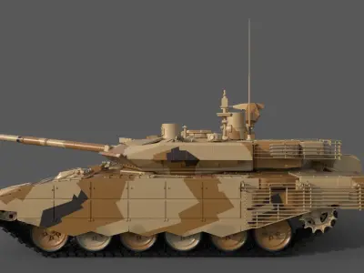 Game-Ready T-90SM Military Tank 3D model