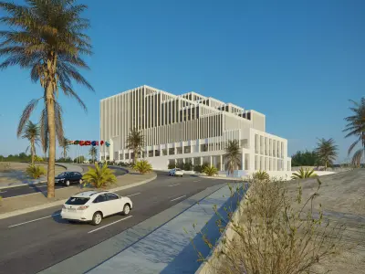 Commercial Office BIM Project LOD 400 3D model