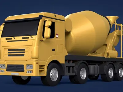 Generic Cement Mixer Truck 3D model