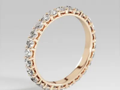 Full ring round gem 3D print model