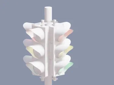 Traffic Lights Low-poly 3D model