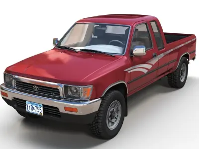 Toyota Hilux SR5 pickup Low-poly 3D model