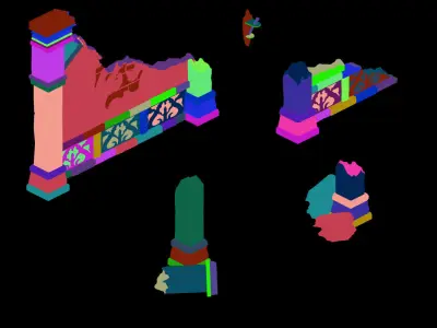 Game Underground Palace - Remaining Wall 01 3D model