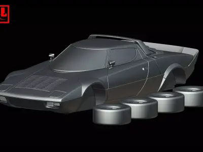 Lancia Stratos HF Stradale 1973-1978 3D print model