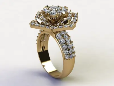 women ring 2020 with cad file design new design R72 3D model