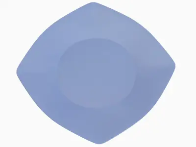 Disposable Plastic Plate A 01  Low-poly 3D model