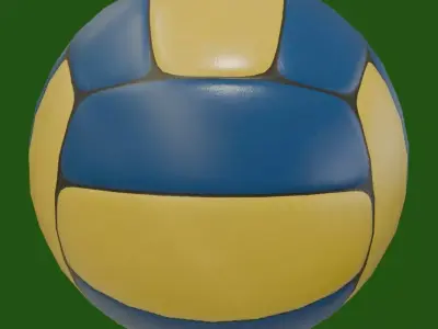 Volleyball ball Low-poly 3D model