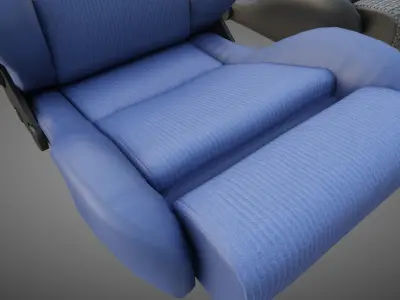 Car Seat Recaro Classic Low-poly 3D model