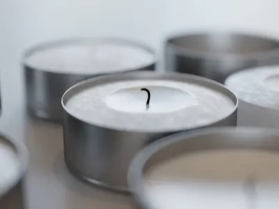 Tealights - Small Candle Set Low-poly 3D model