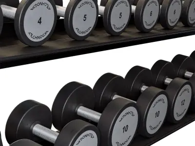 Two Tier Dumbbell Rack 3D model
