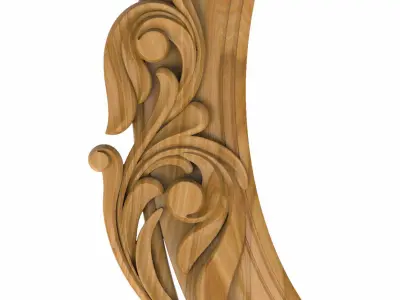 Carved picture frame STL 3D model 10