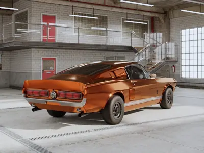 Shelby Cobra GT500 1967 - Car Classic Low-poly 3D model