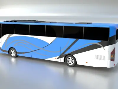 blue motorcoach 3D model