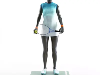 Tennis Woman Mannequin 3D model
