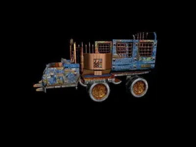  car crazy Low-poly 3D model