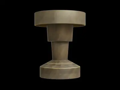 Brushed Bronze Coffee Table Low-poly 3D model