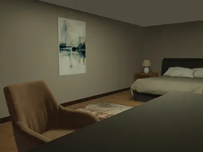 house interior Scene Low-poly 3D model