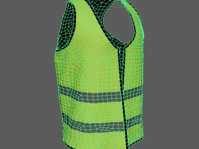 Safety Vest  Optimized for Unreal Engine and Unity Low-poly 3D model